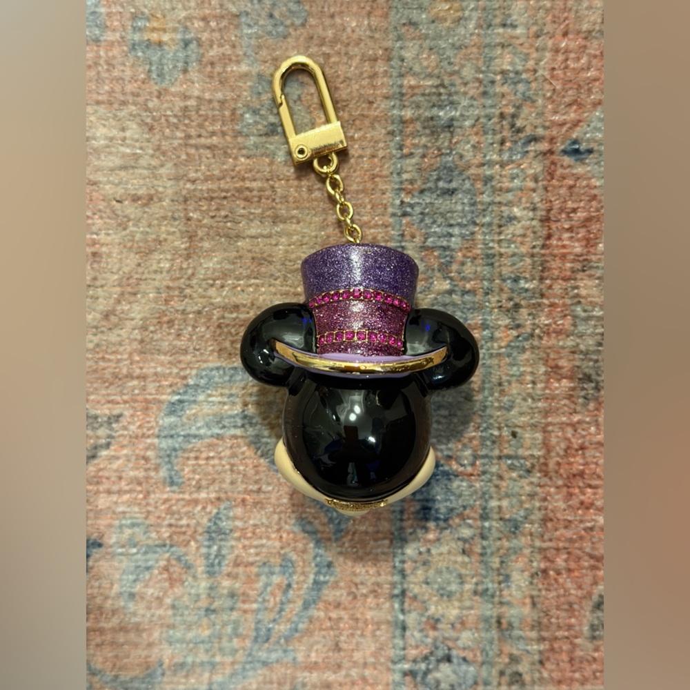 Disney X Baublebar Mickey Mouse 3D Head Halloween Purple Hat Bag Charm/KeyChain - Picture 8 of 10